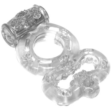 Lola Toys Rings Treadle, прозрачное Эрекционное кольцо с вибрацией