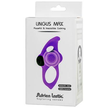 Adrien Lastic Lingus MAX, фиолетовое Эрекционное виброкольцо