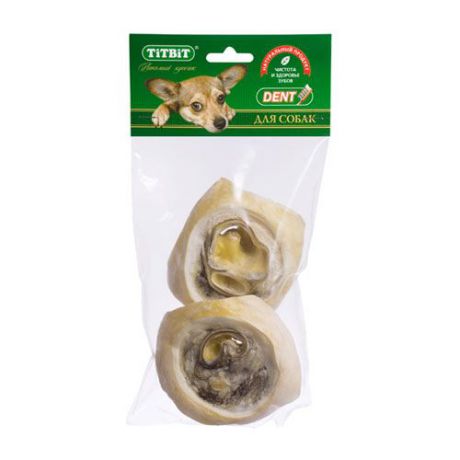 Лакомство для собак TITBIT Ухо говяжье внутреннее - мягкая упаковка
