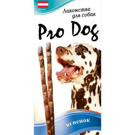 Лакомство для собак PRO DOG Лакомые палочки с ягненком (3штх12г) 36г