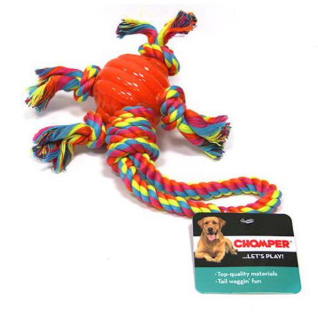 Игрушка для собак CHOMPER Мяч с завязками из каната