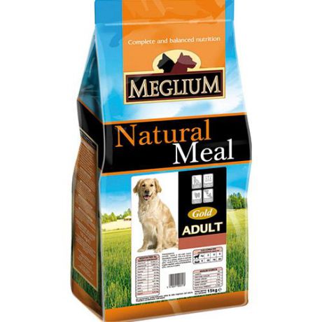 Корм для собак MEGLIUM Gold мясо, овощи сух. 15кг