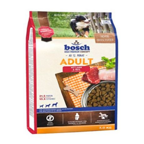 Корм для собак BOSCH для средних пород ягненок, рис сух. 3кг