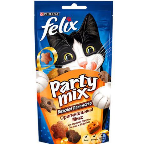 Лакомство для кошек FELIX (Феликс) Party mix Оригинал Микс 60г
