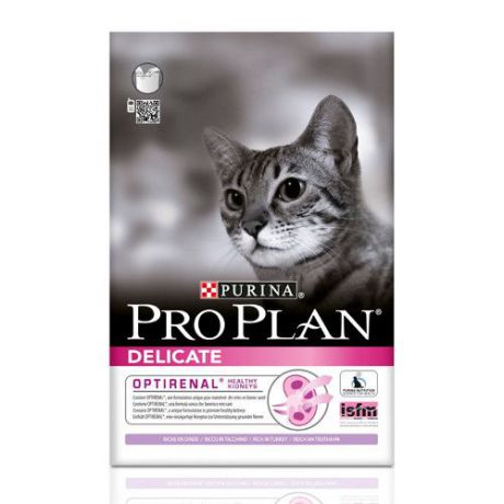 Корм для кошек PRO PLAN (Проплан) с проблемой пищеварения индейка, рис сух. 3кг