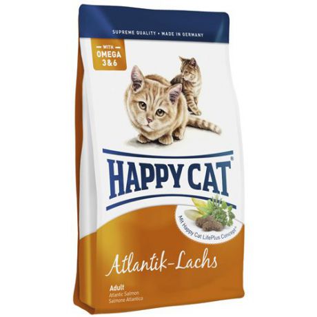Корм для кошек HAPPY CAT ФитВелл атлантический лосось сух. 300г