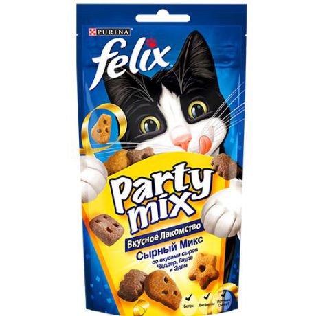 Лакомство для кошек FELIX (Феликс) Party mix Сырный Микс 60г
