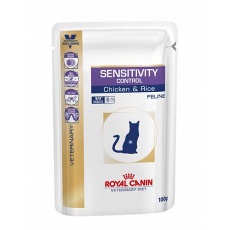 Корм для кошек ROYAL CANIN (Роял Канин) Vet Diet Sensitivity Control при пищевой аллергии, непереносимости конс.100г
