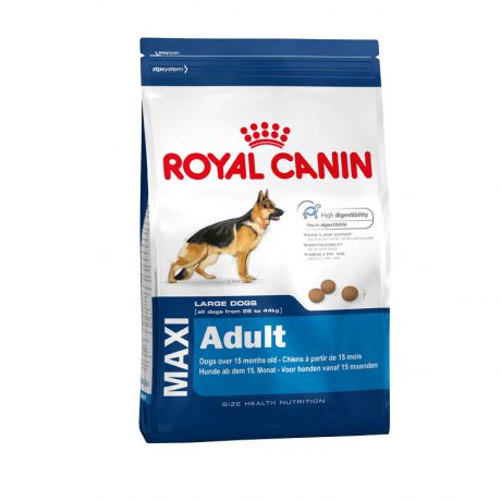 Корм для собак ROYAL CANIN (Роял Канин) Size Maxi Adult для крупных пород от 15 месяцев до 5 лет сух.15кг