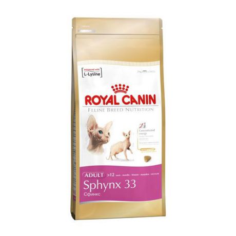 Корм для кошек ROYAL CANIN (Роял Канин) Sphynx 33 для породы Сфинкс старше 12 месяцев сух. 400г