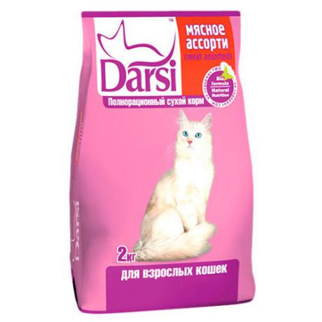 Корм для кошек DARSI мясное ассорти сух. 2кг