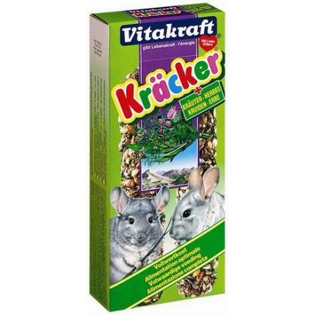 Лакомство для грызунов VITAKRAFT Крекеры для шиншилл с травами (2шт.уп)