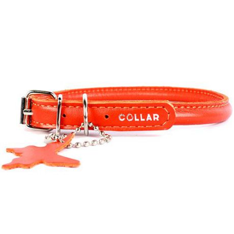 Ошейник для собак COLLAR GLAMOUR круглый для длинношерстных собак 6мм 20-25см оранжевый