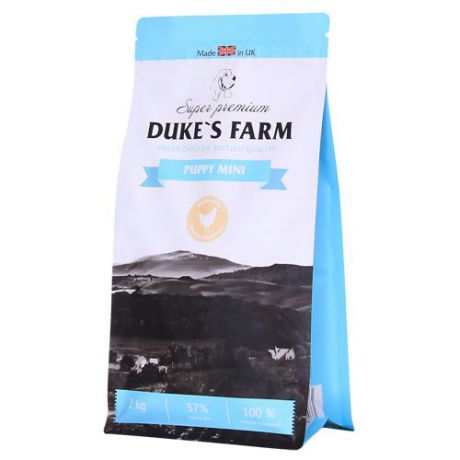 Корм для щенков DUKE'S FARM для мелких пород, курица сух. 2 кг