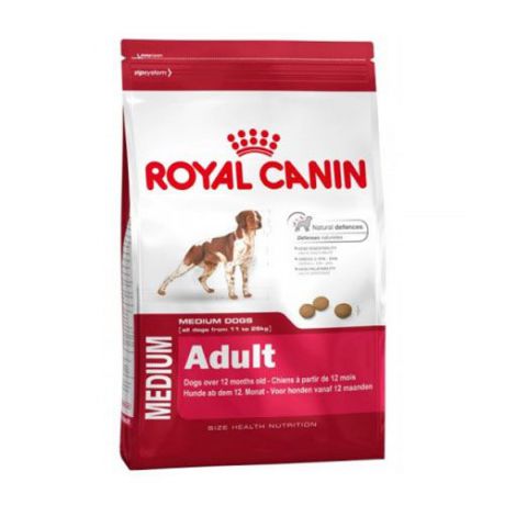 Корм для собак ROYAL CANIN (Роял Канин) Size Medium Adult для средних пород от 12 месяцев до 7 лет сух. 4кг