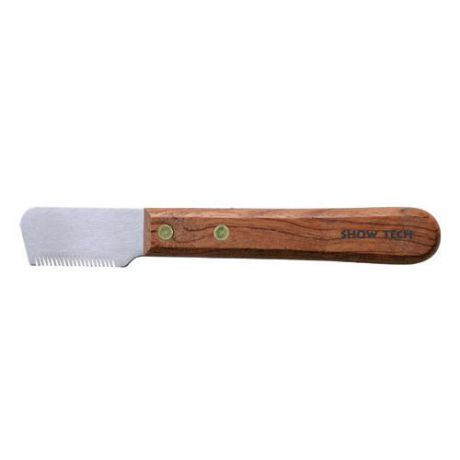 Тримминговочный нож SHOW TECH 3260 с деревянной ручкой для шерсти средней жесткости