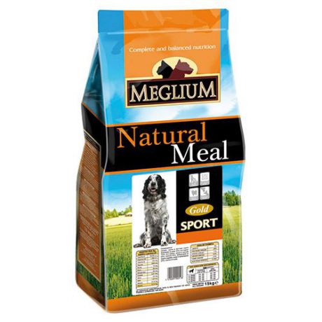 Корм для собак MEGLIUM Sport Gold мясо, овощи сух. 15кг
