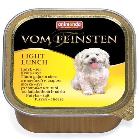 Корм для собак ANIMONDA Vom Feinsten Light Lunch Индейка, сыр конс.150г
