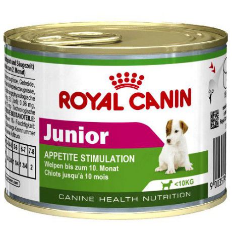 Корм для щенков ROYAL CANIN (Роял Канин) Junior до 10 месяцев конс. 195г