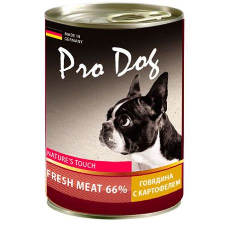 Корм для собак PRO DOG говядина, картофель конс. 400г