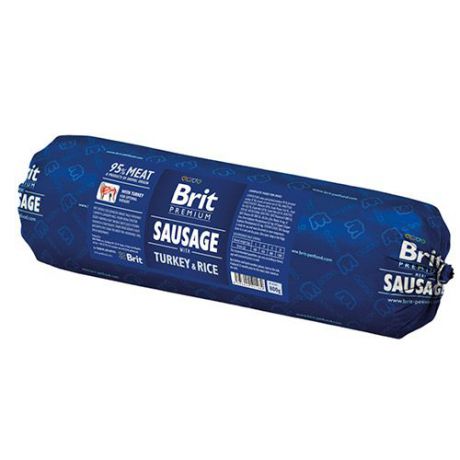 Корм для собак BRIT Колбаса Sausage with Turkey & Rice Индейка с рисом конс. 800г