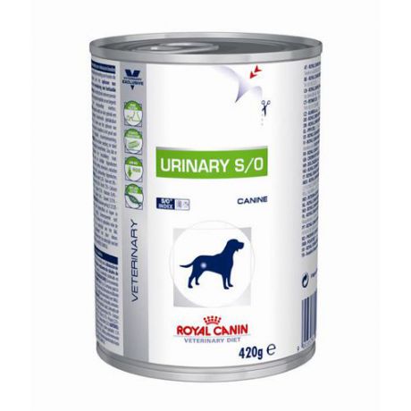 Корм для собак ROYAL CANIN (Роял Канин) Vet Diet Urinary S/O при мочекаменной болезни конс. 410г