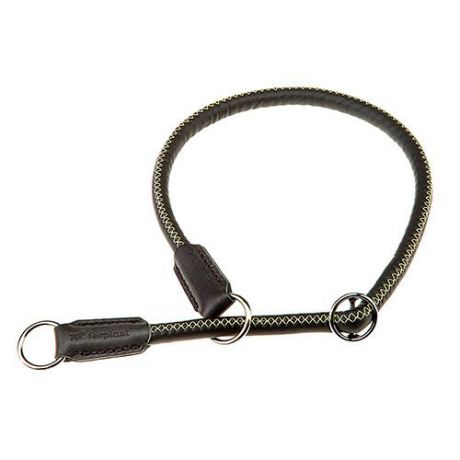 Ошейник-удавка для собак FERPLAST Derby CS10/50 черный, эко-кожа с нейлоновым шнуром