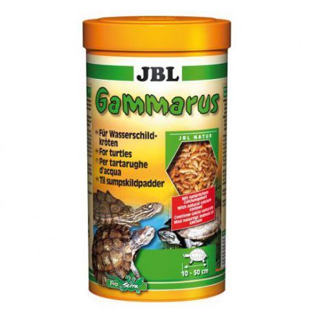 Корм-лакомство для черепах JBL Gammarus для водных черепах, очищенный гаммарус 1л (110г)