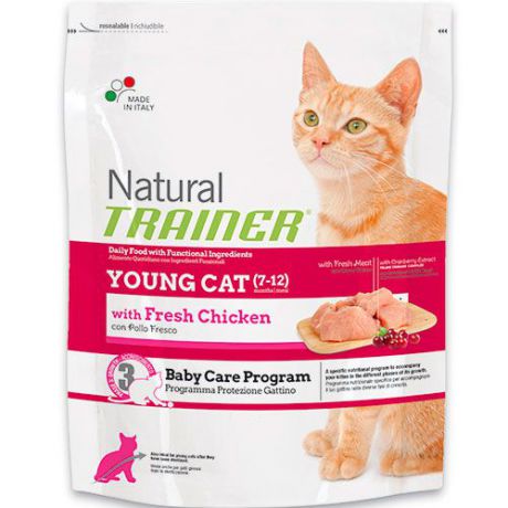 Корм для кошек TRAINER Natural Young Cat Для молодых кошек от 7 до 12 месяцев сух. 1,5кг