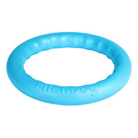 Игрушка для собак PitchDog Игровое кольцо для аппортировки d 28см голубое