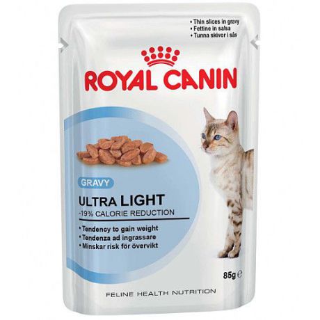 Корм для кошек ROYAL CANIN (Роял Канин) Ultra Light для кошек, склонных к полноте конс. 85г