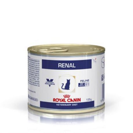 Корм для кошек ROYAL CANIN (Роял Канин) Vet Diet Renal при почечной недостаточности, курица конс. 195г