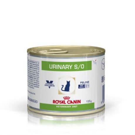 Корм для кошек ROYAL CANIN (Роял Канин) Vet Diet Urinary S/O при лечении МКБ конс. 200г