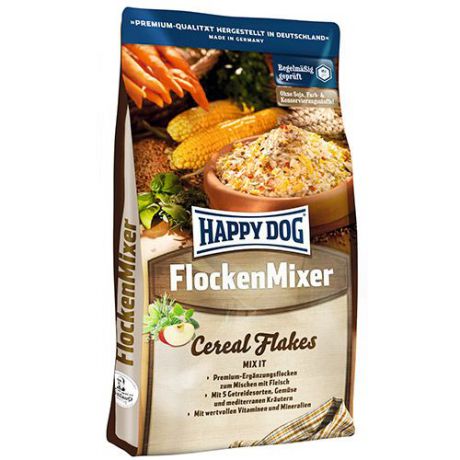 Корм для собак HAPPY DOG Премиум хлопья &quot;Микс&quot; Кукуруза,пшеница,овес,просо,рис,овощи сух.3кг