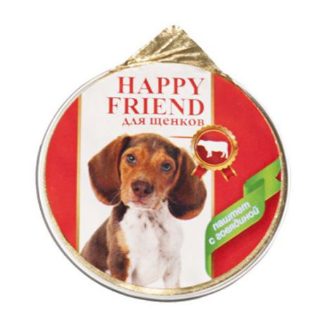 Корм для щенков HAPPY FRIEND Паштет с говядиной конс.125г