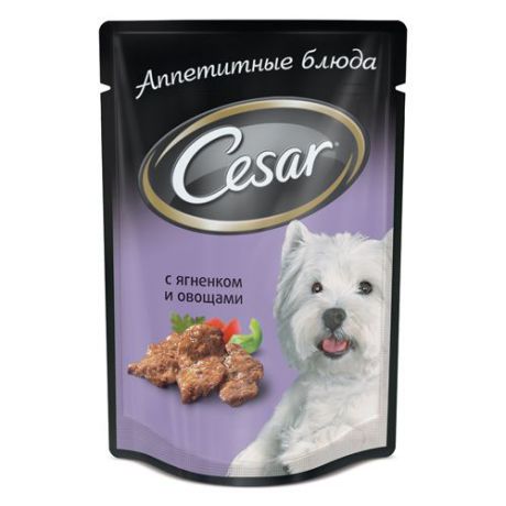 Корм для собак CESAR Ягненок с овощами конс. 100г
