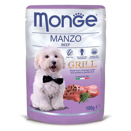Корм для собак MONGE Grill Pouch говядина конс. 100г