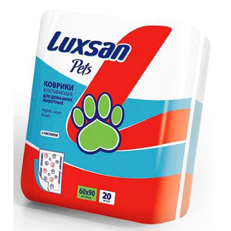 Коврик для кошек и собак LUXSAN Premium с рисунком, 60*90см 20шт