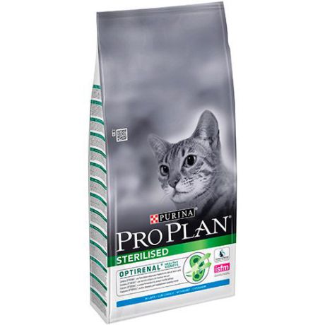 Корм для кошек PRO PLAN для стерилизованных и кастрированных кролик сух. 10кг