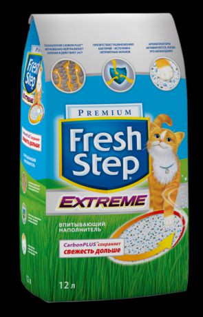 Наполнитель для кошачьего туалета FRESH STEP с тройным контролем запаха впитывающий 6,35кг