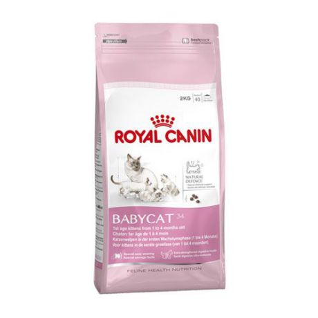 Корм для котят ROYAL CANIN (Роял Канин)(Роял Канин) Babycat 34 от 1 до 4 месяцев сух. 2 кг