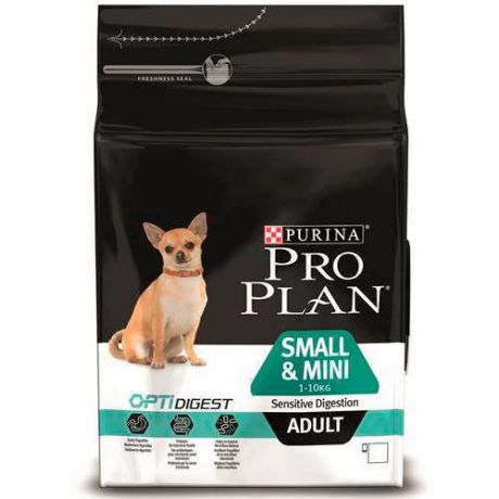 Корм для собак PRO PLAN для мелких пород с чувствительным пищеварением сух. 3кг