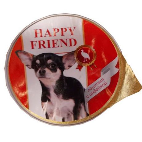 Корм для собак HAPPY FRIEND Паштет с индейкой конс.125г