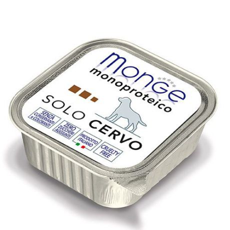 Корм для собак MONGE Monoproteico Solo паштет оленина конс. 150г