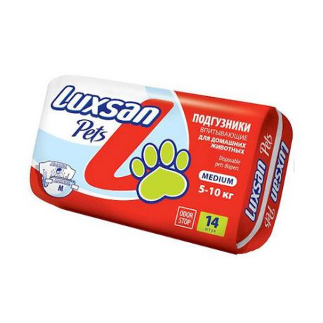 Подгузники для кошек и собак LUXSAN размер M на вес 5,5-8,5кг
