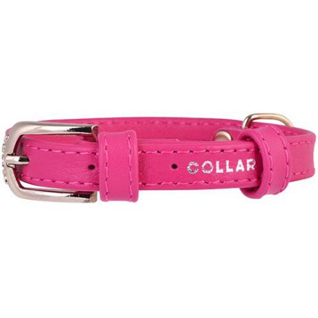 Ошейник для собак COLLAR GLAMOUR без украшений 15мм 27-36см розовый