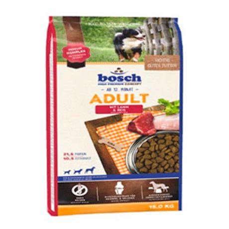 Корм для собак BOSCH для средних пород ягненок, рис сух. 15кг