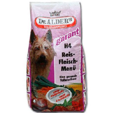 Корм для собак DR. ALDER`S Н-4 Рисо-мясное меню Говядина, рис сух.5кг (хлопья)