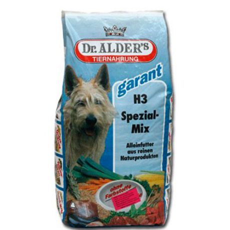 Корм для собак DR. ALDER`S Н-3 Специальная смесь Говядина, рис сух.15кг (хлопья)