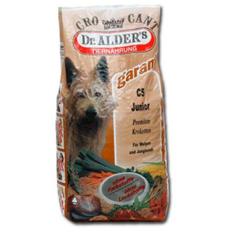 Корм для щенков, молодых собак DR. ALDER`S С-5 Crocant Говядина, рис сух.18кг